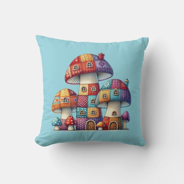 Cojín Decorativo Cómodos hongos 10 (Anverso)