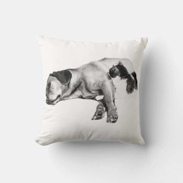 Cojín Decorativo Compañeros de resplandor de calabaza (Anverso)