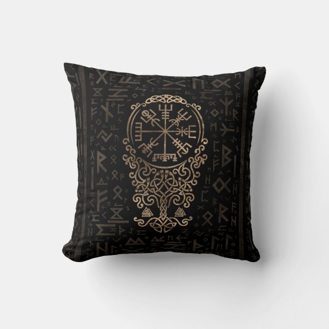 Cojín Decorativo Compás de Vegvisir - de Viking en el modelo de (Anverso)