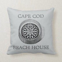 Compass Cape Cod Beach Pillow