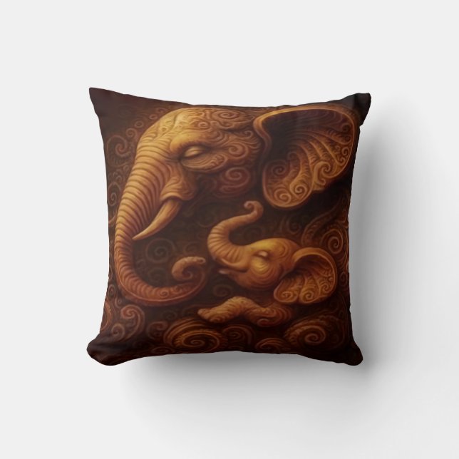 Cojín Decorativo Compassionate Elephants  (Anverso)