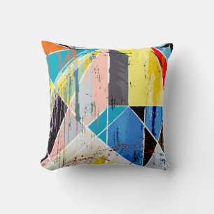 Cojín Decorativo composición de fondo abstracta, con trazos, spl