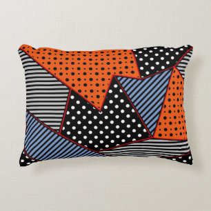 Cojín Decorativo Composición geométrica abstracta: Patter azul Nara