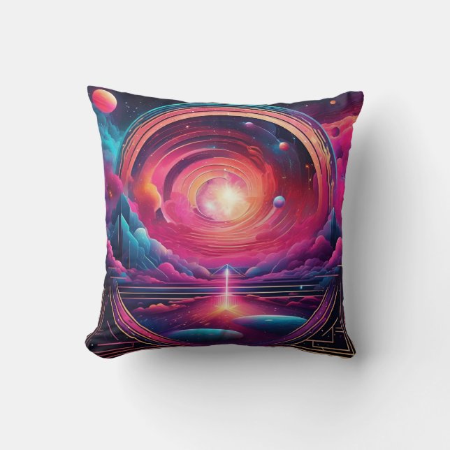 Cojín Decorativo Composición geométrica cósmica (Anverso)