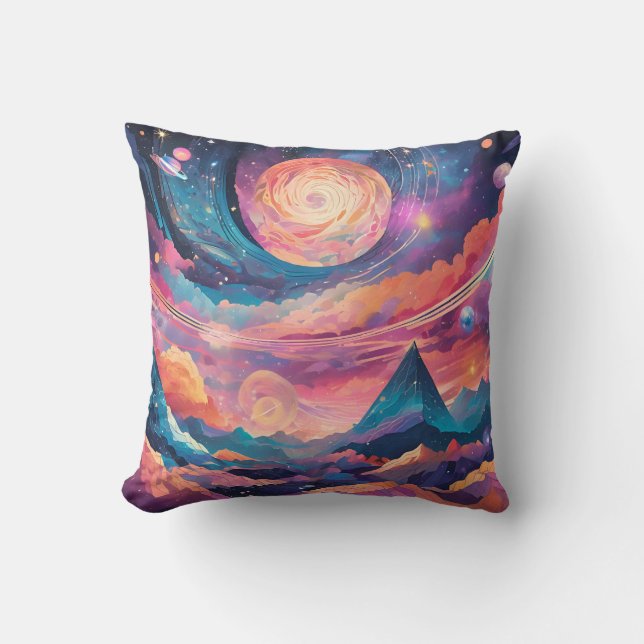 Cojín Decorativo Composición geométrica cósmica (Anverso)