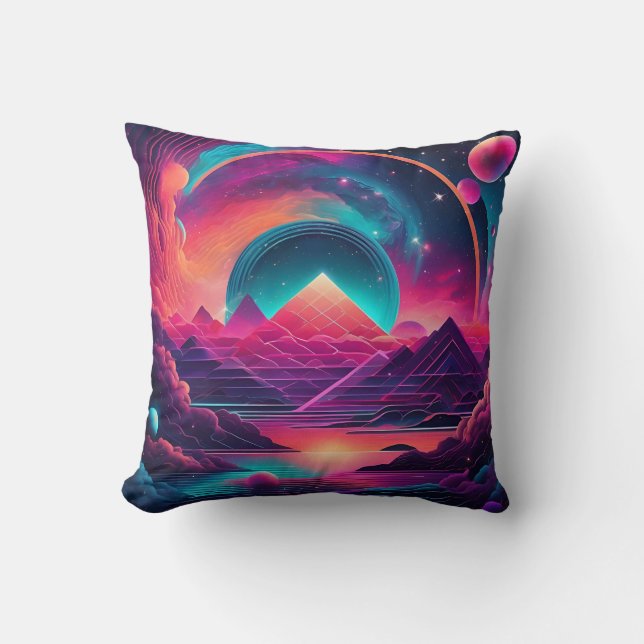 Cojín Decorativo Composición geométrica cósmica (Anverso)