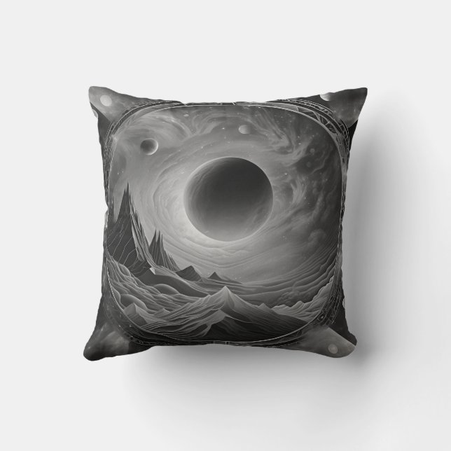 Cojín Decorativo Composición geométrica cósmica (Reverso)