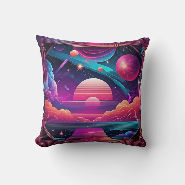 Cojín Decorativo Composición geométrica cósmica (Anverso)