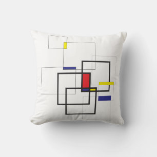 Cojín Decorativo Composición geométrica inspirada en Mondrian