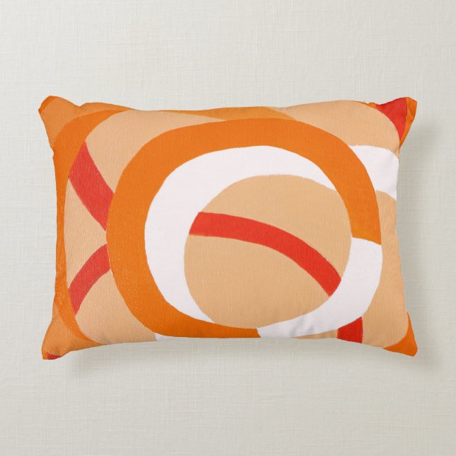 Cojín Decorativo Composición Nº 43 - Monocromo Naranja (Anverso)