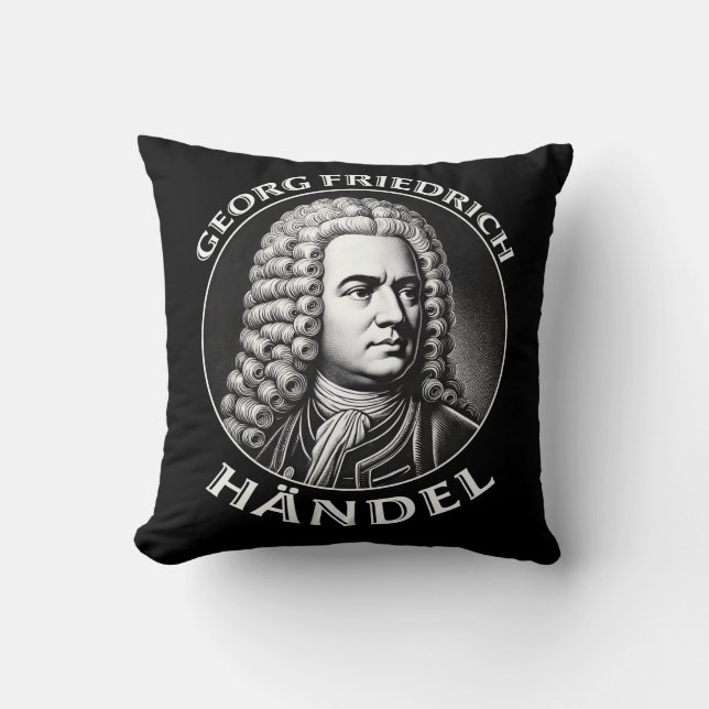 Cojín Decorativo Compositor barroco Georg Friedrich Handel (Anverso)