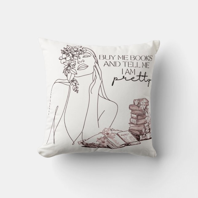 Cojín Decorativo Comprar libros (Anverso)