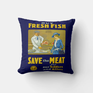Cojín Decorativo Comprar pescado fresco ~ Guardar carne