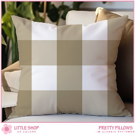 Cojín Decorativo Comprobación de búfalo beige