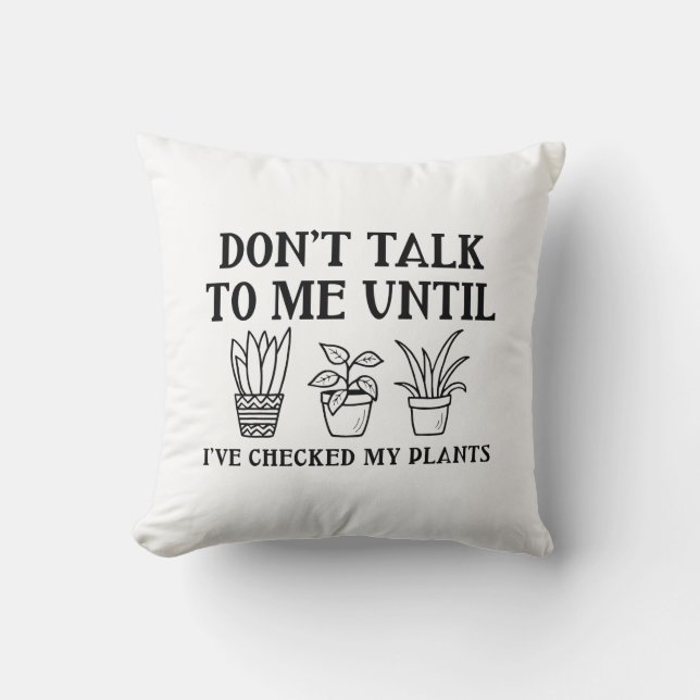 Cojín Decorativo Comprobado mis plantas (Anverso)