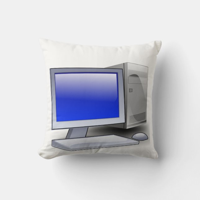 Cojín Decorativo Computadora de escritorio (Anverso)