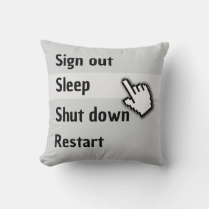 Cojín Decorativo Computadora Divertida Dormir