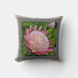 Cojín decorativo con asombrosa Protea Rosa