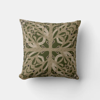 Cojín decorativo con bajorrelieve verde