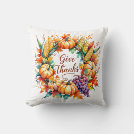 Cojín decorativo con calabaza y corn Wreath