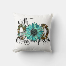 Cojín Decorativo Con Dios Diseño Floral