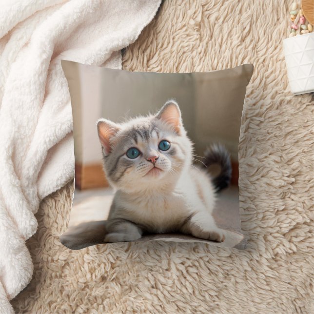 Cojín decorativo con diseño de gato (Manta)