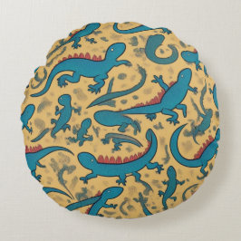 Cojín Decorativo con Diseño de Lagartijas