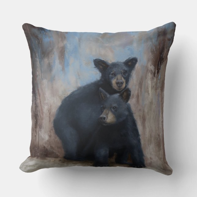 Cojín decorativo con dos el oso Cubs (Anverso)