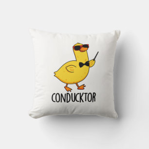 Cojín Decorativo Con-duck-tor Funny Music Conductor Duck Pun