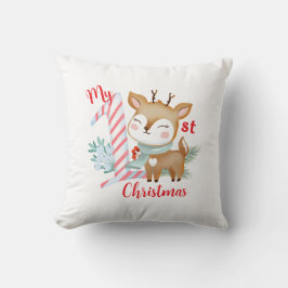 Cojín decorativo con el ilustracion de un venado b