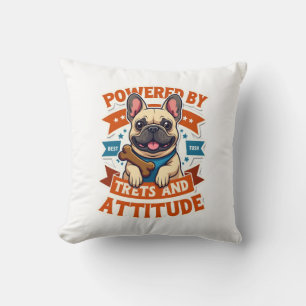 Cojín Decorativo Con Energía De Golosinas Y Actitud Bulldog Francés