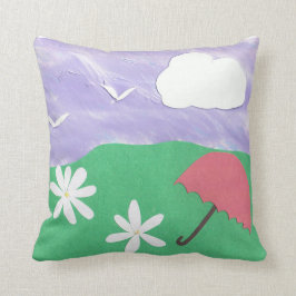 Cojín decorativo con escena al aire libre