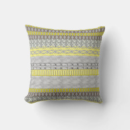 Cojín decorativo con estampado amarillo gris moder