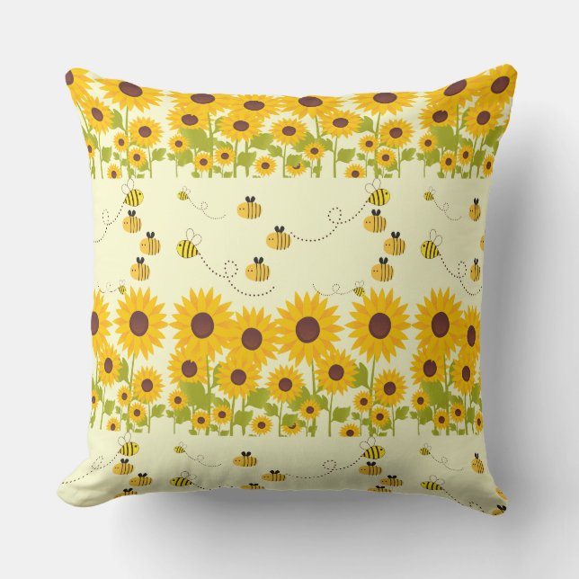 Cojín decorativo con estampado de burbujas de gira (Anverso)
