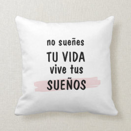 cojín decorativo con frase inspiradora