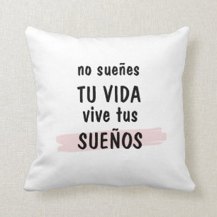 cojín decorativo con frase inspiradora