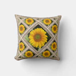 Cojín decorativo con girasoles alegres