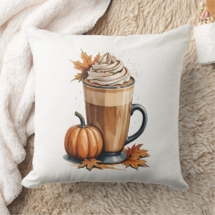 Cojín decorativo con lata de especias de calabaza