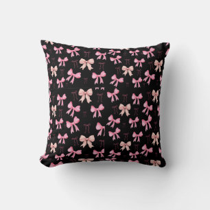 Cojín Decorativo con Lazo de Cinta Rosa Adorable
