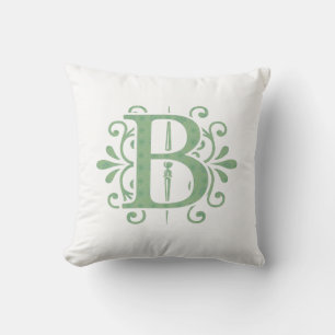 Cojín decorativo con letras alfabetas - letra B