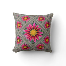 Cojín decorativo con Magenta Gazania