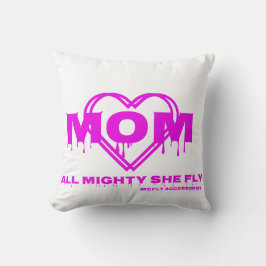 Cojín decorativo con MOM + corazón Todopoderoso qu