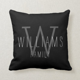 Cojín decorativo con monograma de la familia