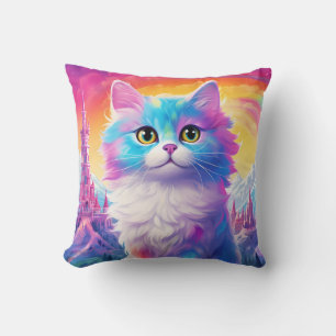 Cojín Decorativo 😺 Con nombre Bonito gato pastel