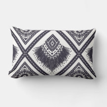 Cojín decorativo con patrones de Boho blanco de la