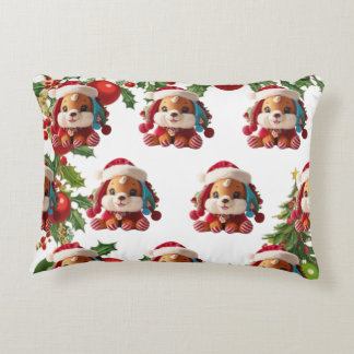Cojin decorativo con peluche de navidad
