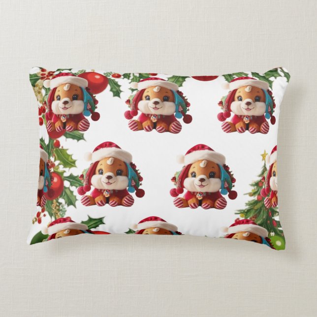 Cojin decorativo con peluche de navidad (Reverso)