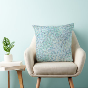Cojín decorativo con puntos azules