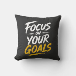 Cojín Decorativo Concéntrate En Tus Metas Motivacional