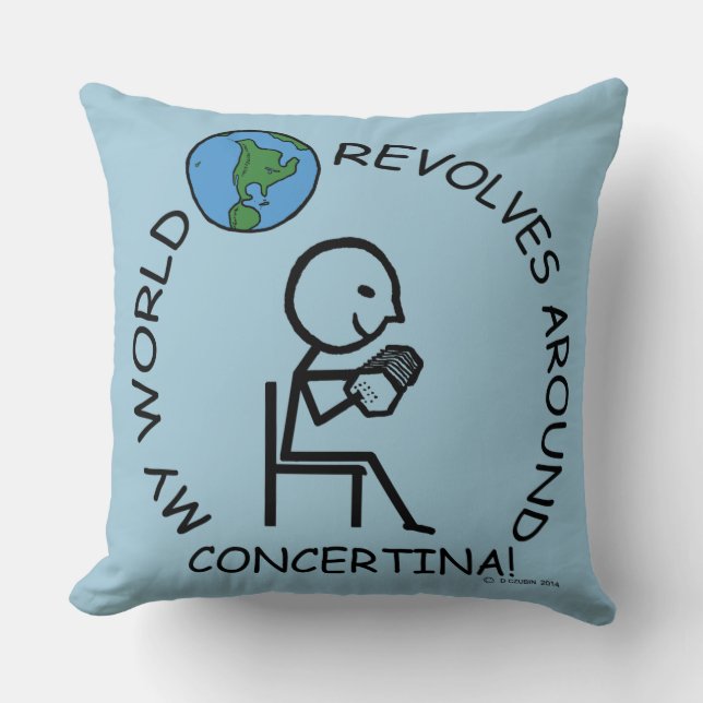 Cojín Decorativo Concertina: El mundo se repite (Anverso)